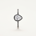 S925 Silver Trillion Halo Ring with Cubic Zirconia