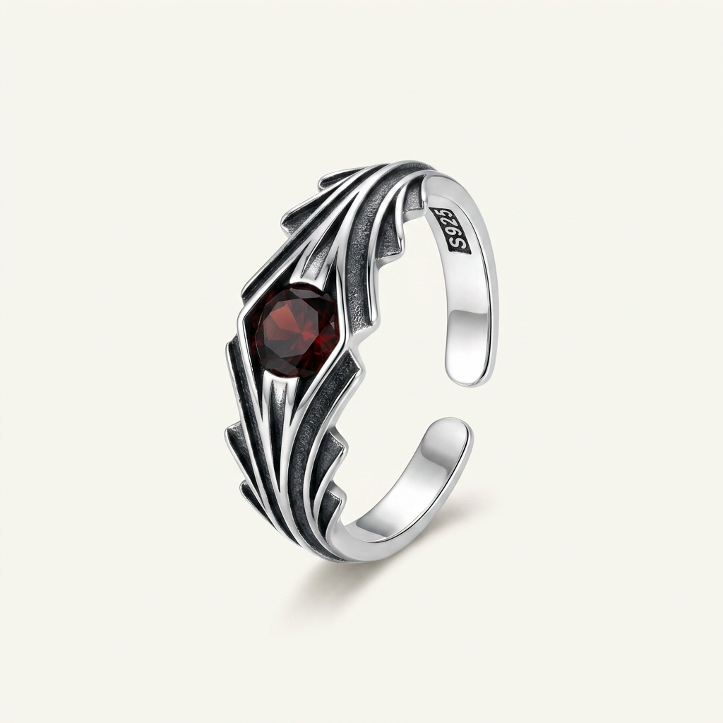Scarlet Aura S925 Sterling Silver Ring