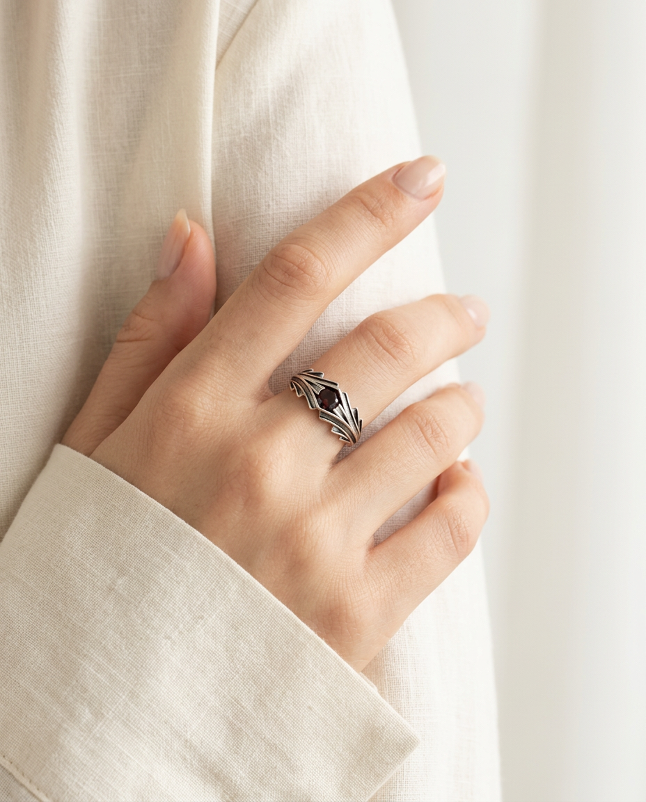 Scarlet Aura S925 Sterling Silver Ring