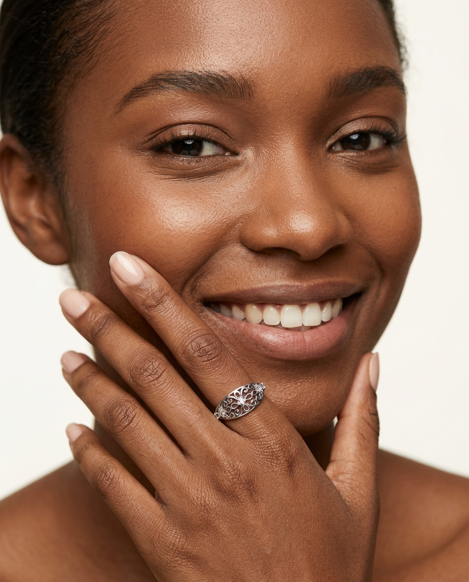 Victoria Bloom S925 Sterling Silver Ring