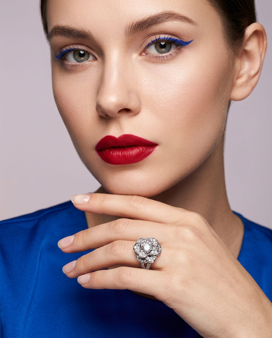 S925 Sterling Silver Rose Ring