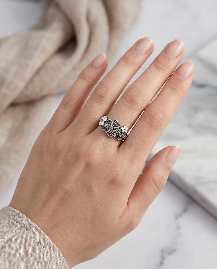Floral Muse S925 Sterling Silver Ring