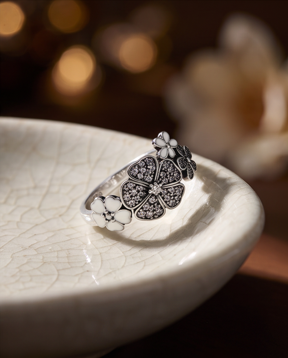 Floral Muse S925 Sterling Silver Ring