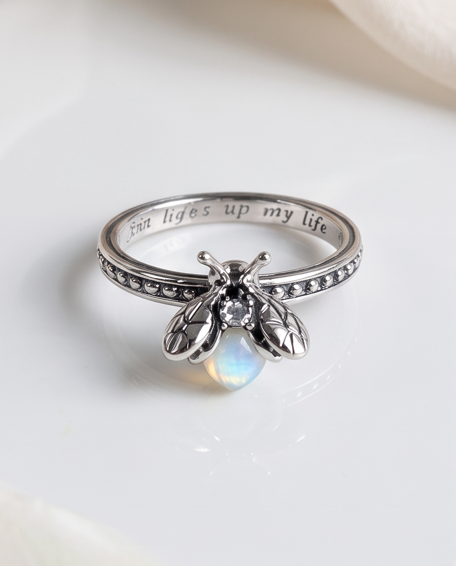 Firefly Glowing in Dark S925 Sterling Silver Ring