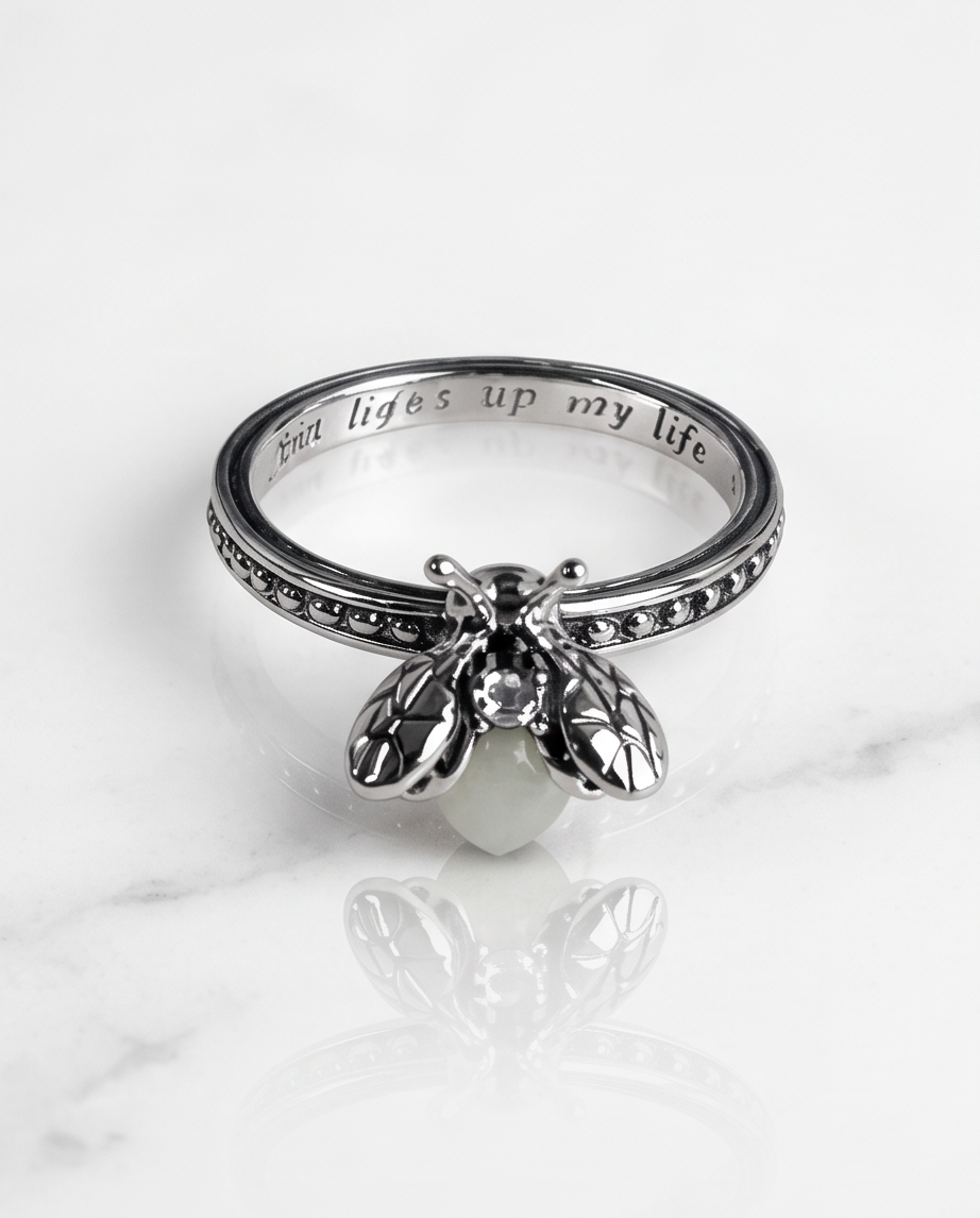 Firefly Glowing in Dark S925 Sterling Silver Ring
