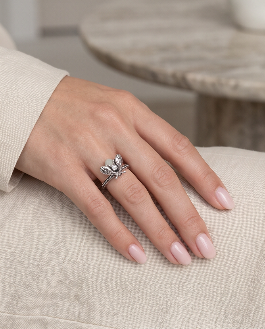 Firefly Glowing in Dark S925 Sterling Silver Ring