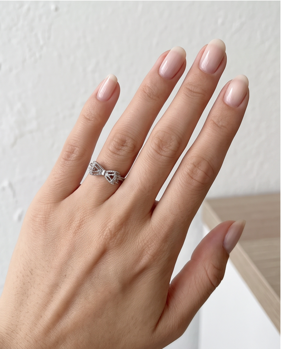 Luna Bow S925 Sterling Silver Ring