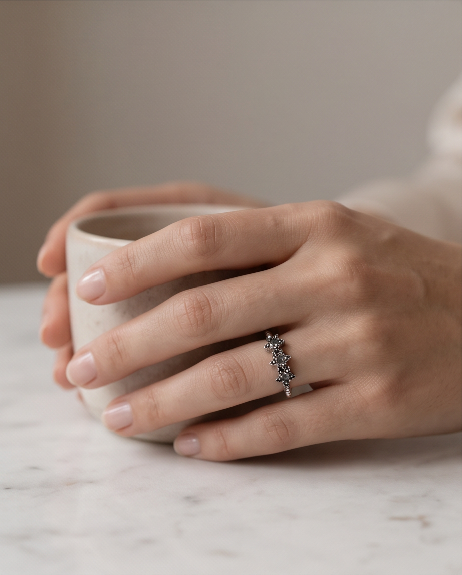 Starlight Trio S925 Sterling Silver Ring
