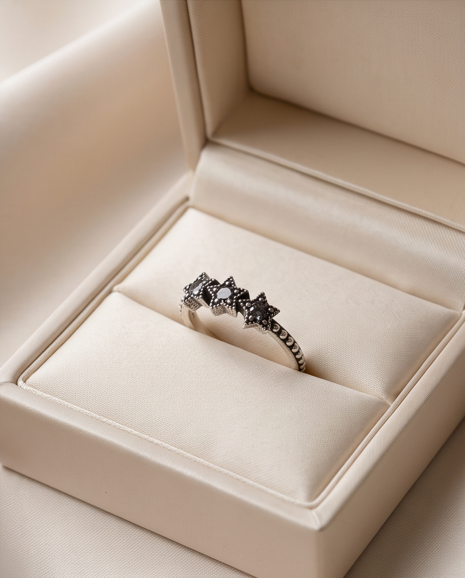 Starlight Trio S925 Sterling Silver Ring