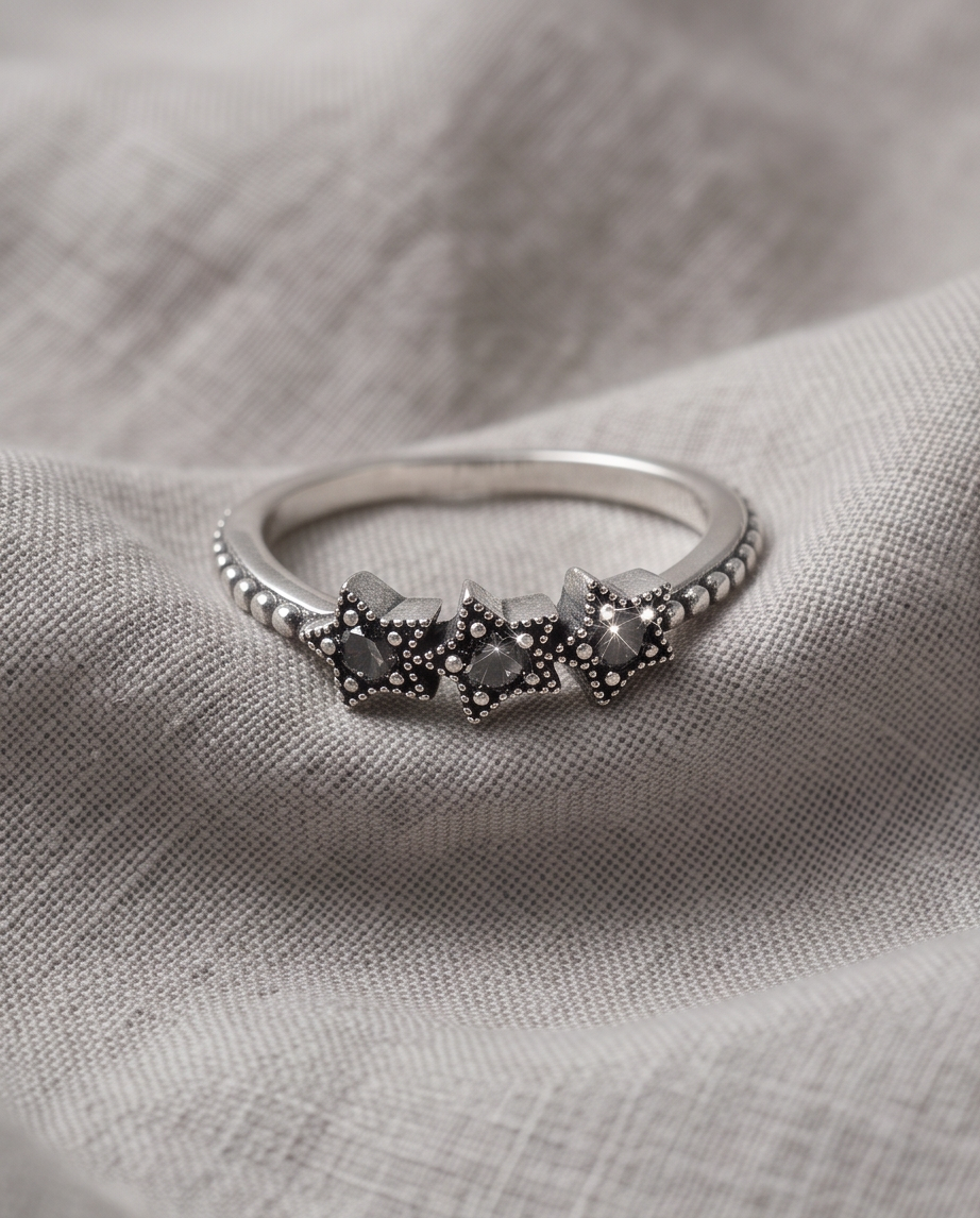 Starlight Trio S925 Sterling Silver Ring