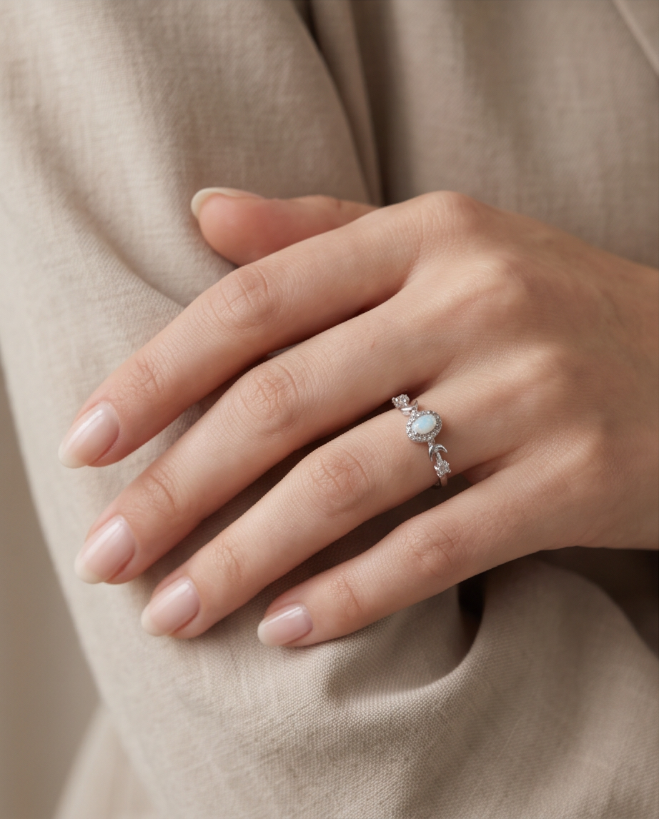 Selene Opal S925 Sterling Silver Ring