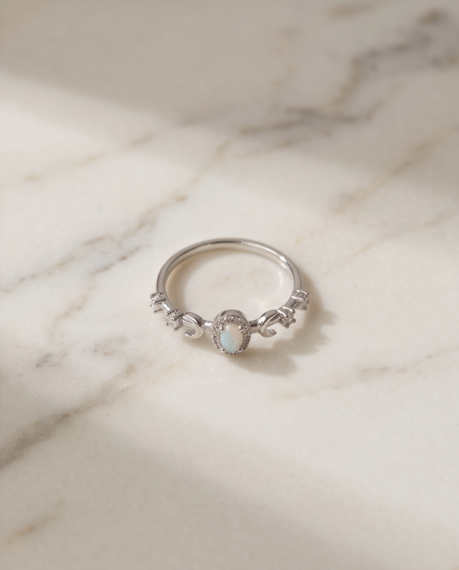 Selene Opal S925 Sterling Silver Ring