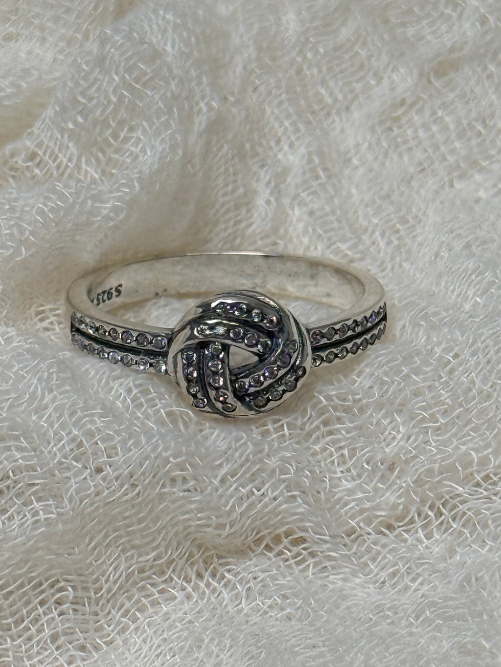 S925 Sterling Silver Love Knot Ring