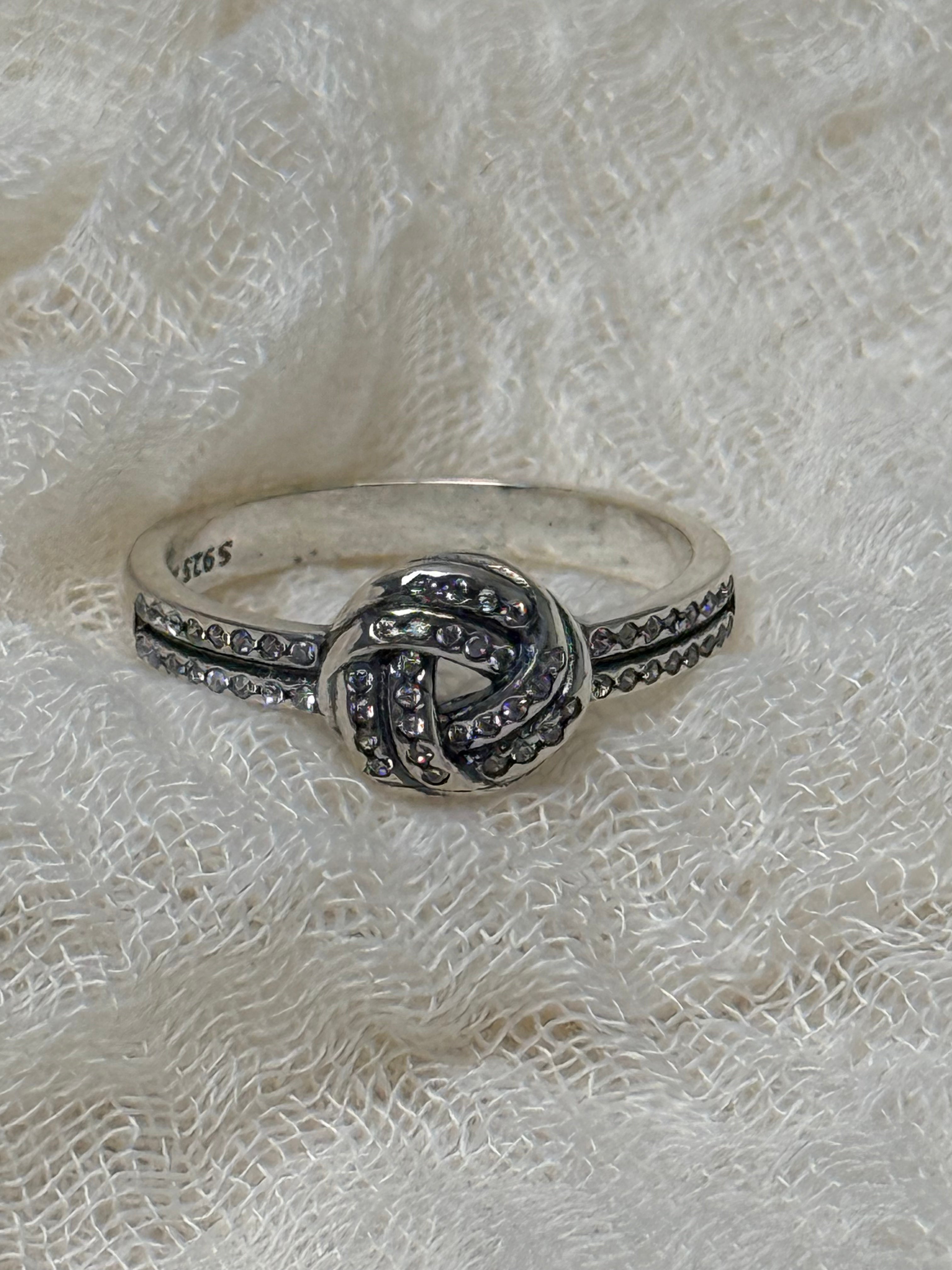 S925 Sterling Silver Love Knot Ring