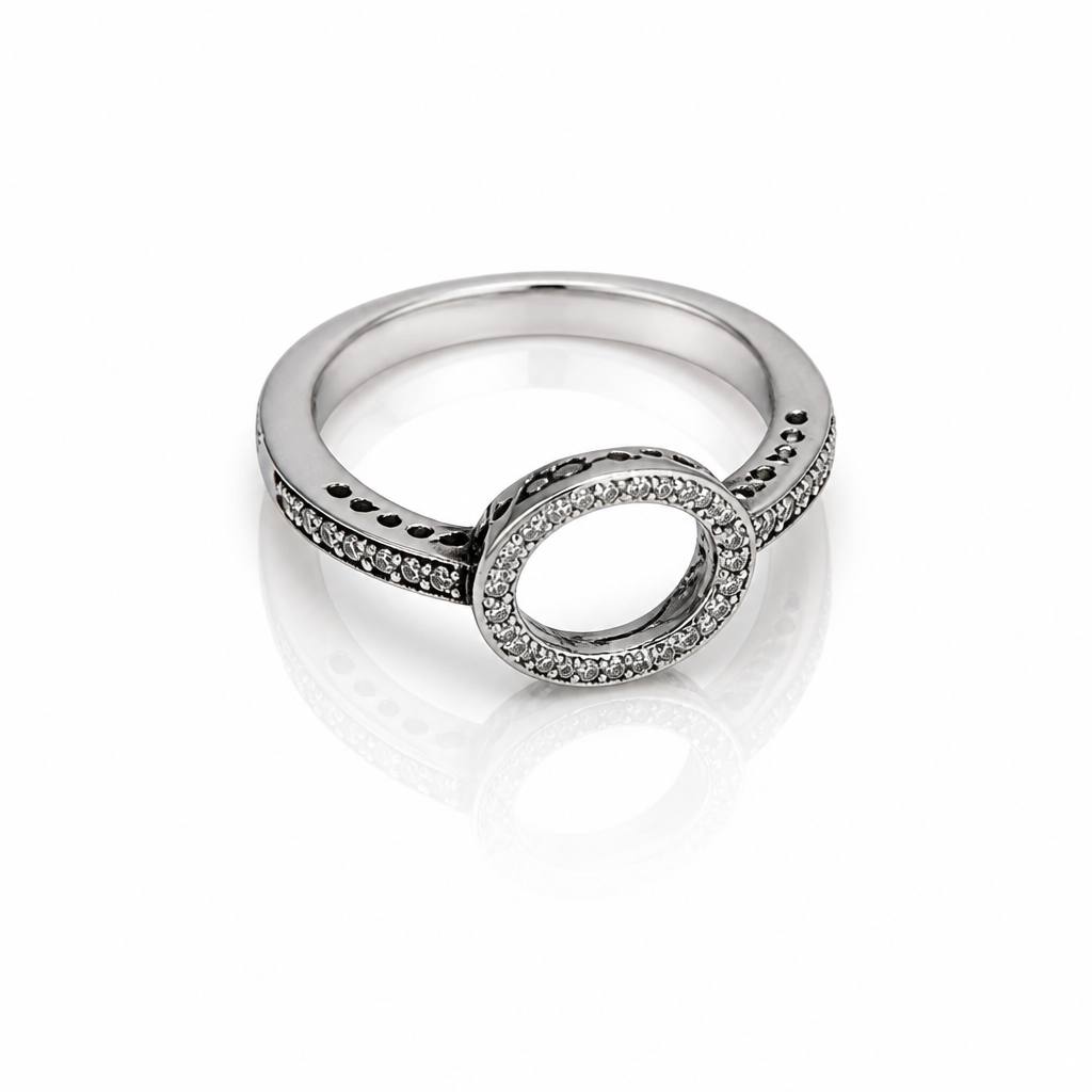 Halo Circle S925 Sterling Silver Ring