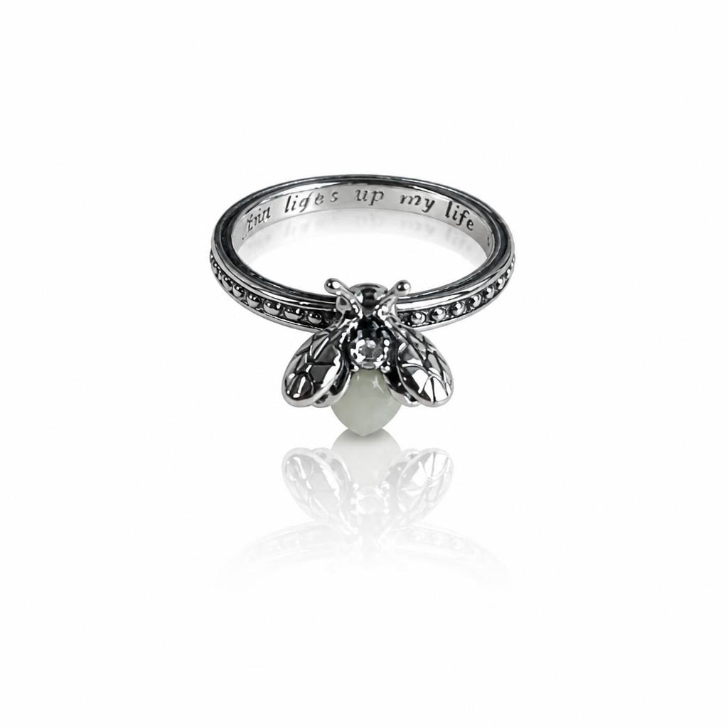Firefly Glowing in Dark S925 Sterling Silver Ring
