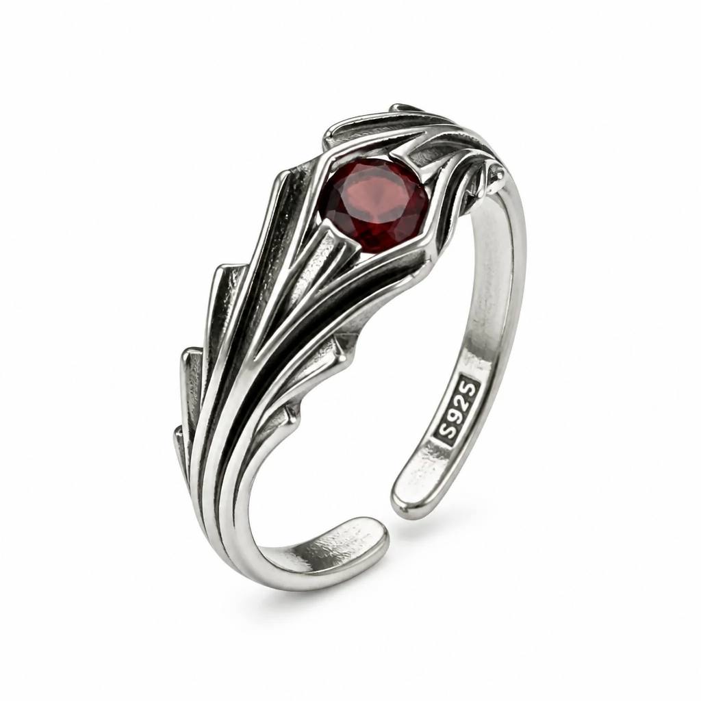 Scarlet Aura S925 Sterling Silver Ring