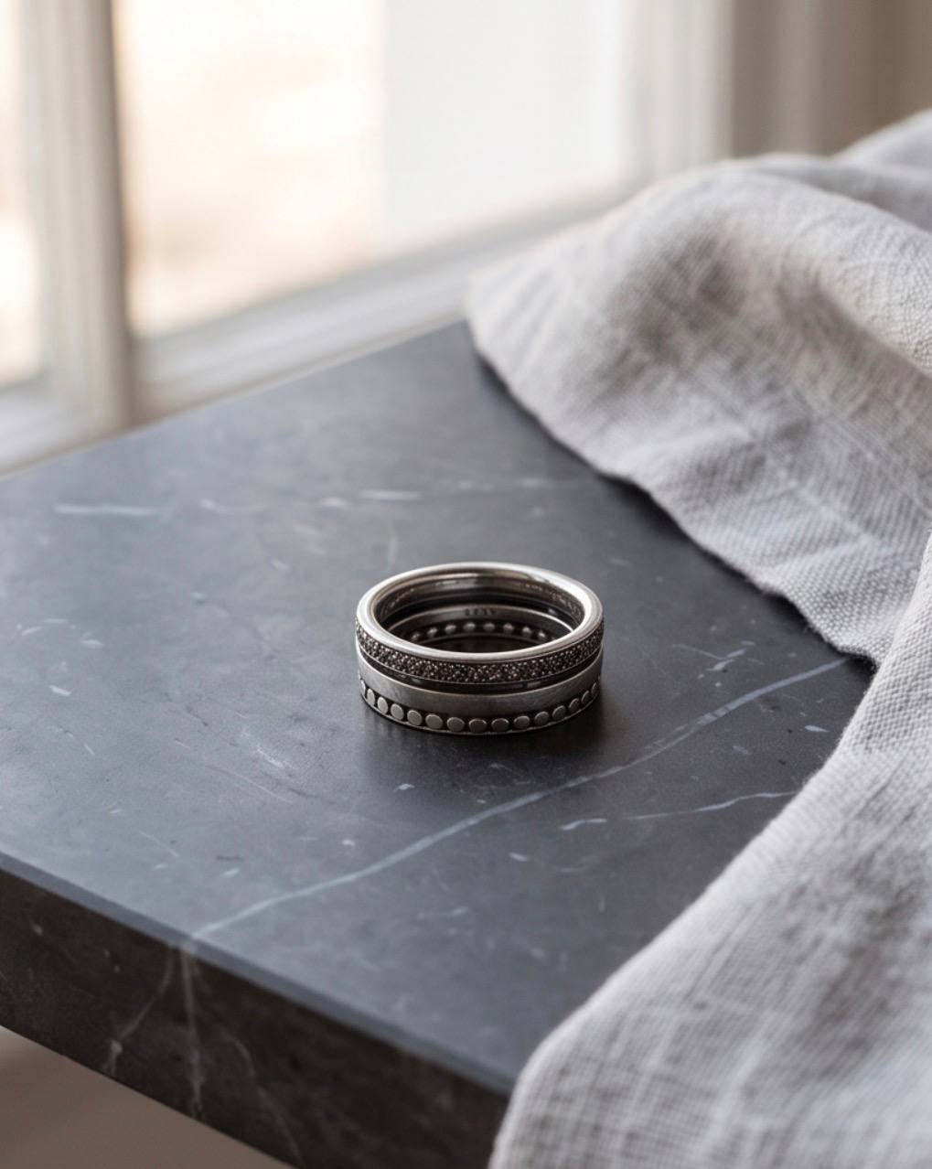 Roman Luxe S925 Sterling Silver Ring