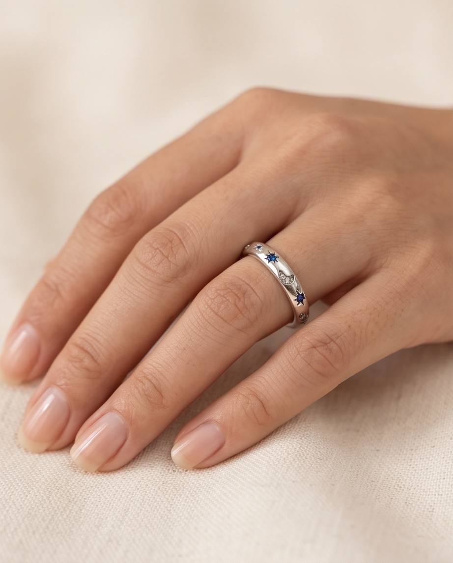 Celestial Night S925 Sterling Silver Ring