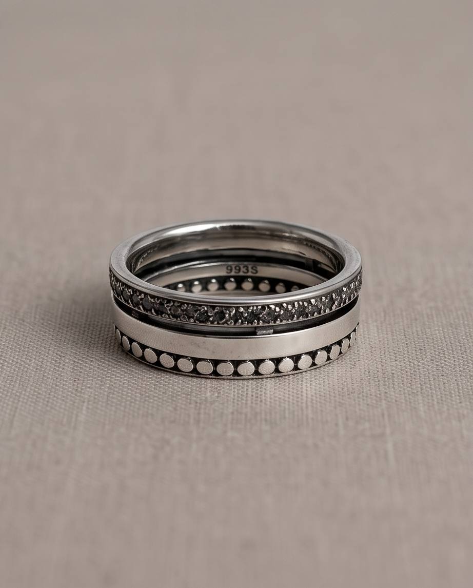 Roman Luxe S925 Sterling Silver Ring