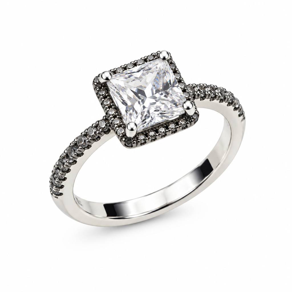 S925 Radiance Square Ring