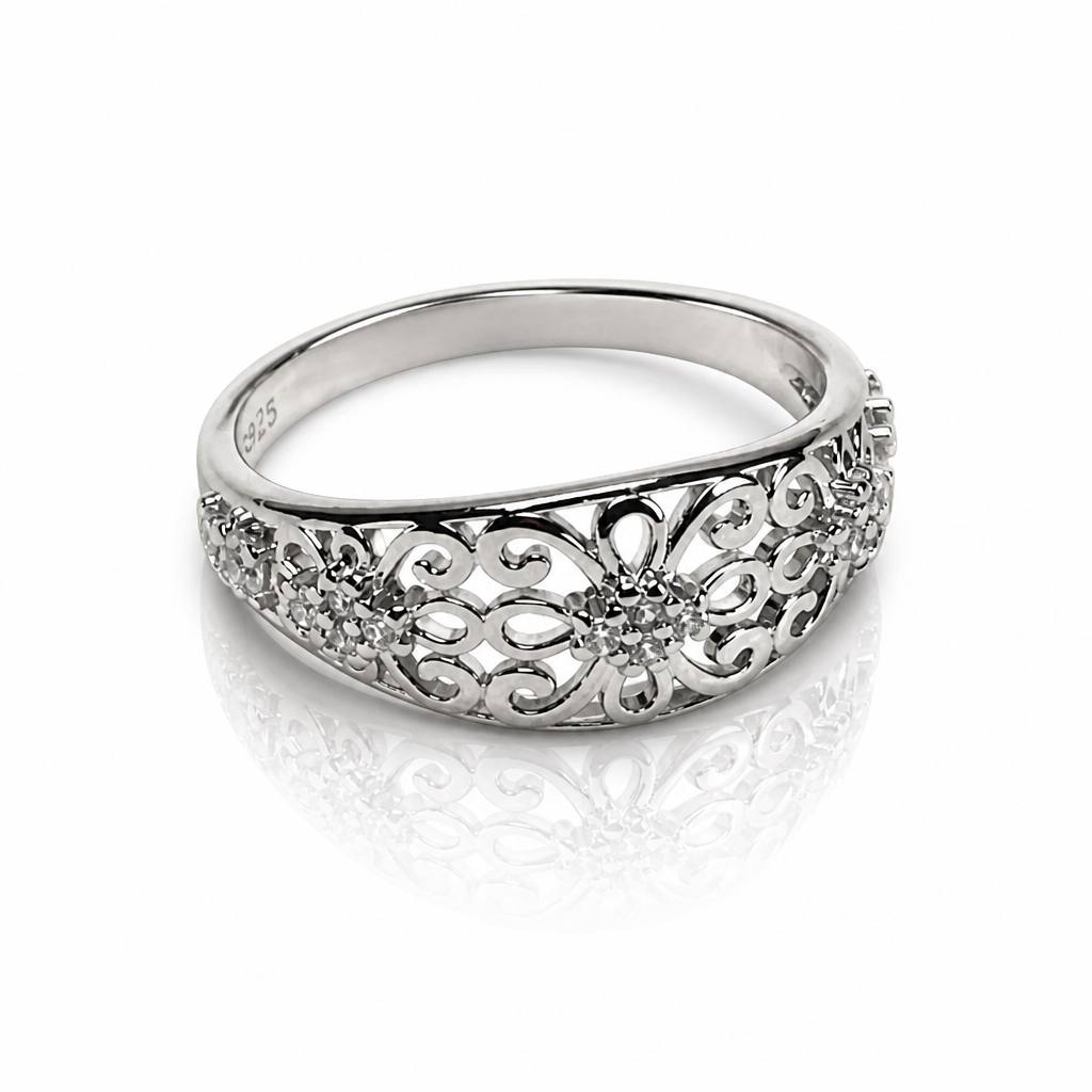 Victoria Bloom S925 Sterling Silver Ring