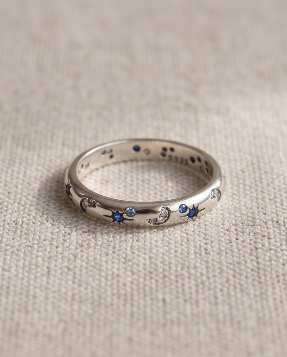 Celestial Night S925 Sterling Silver Ring