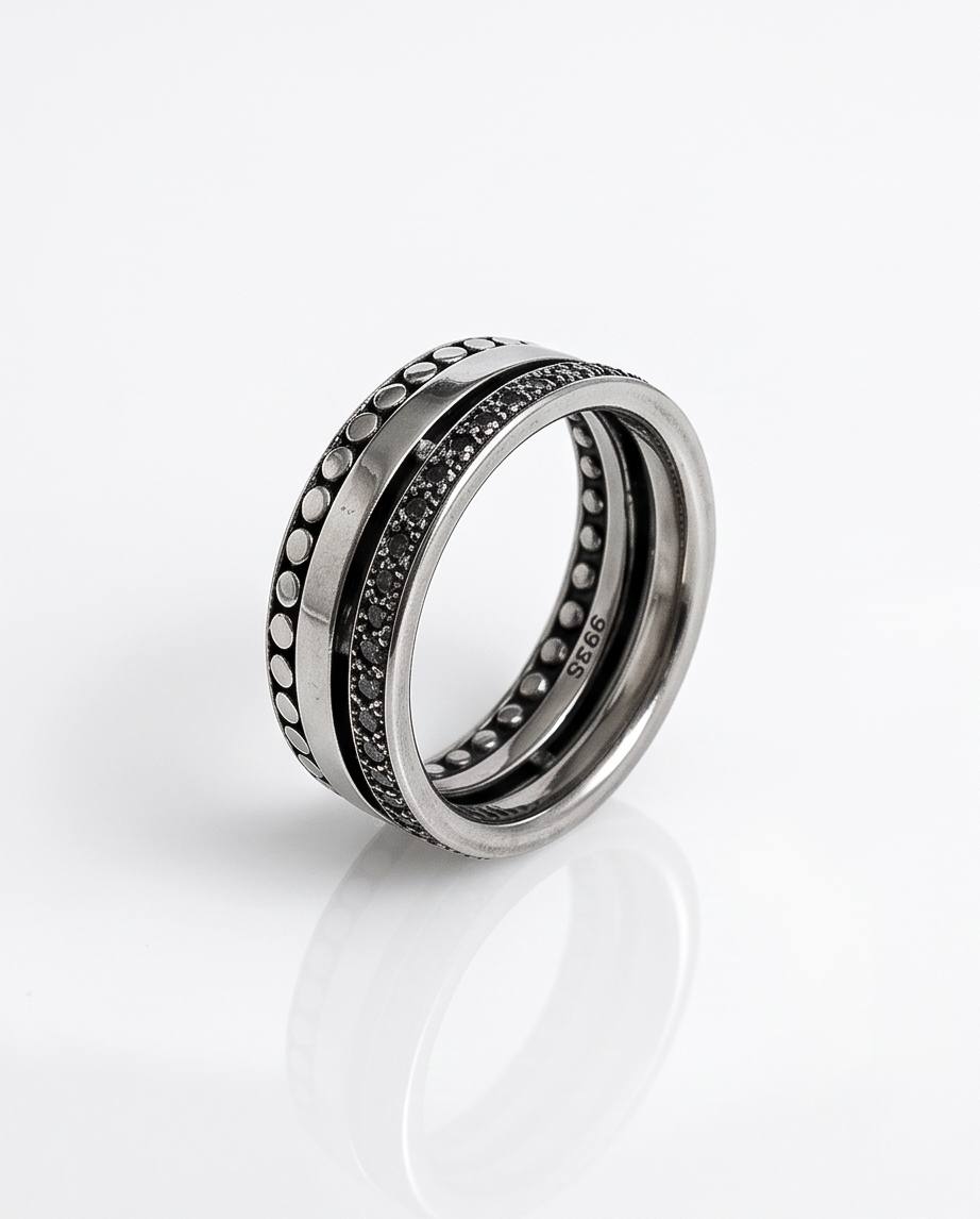 Roman Luxe S925 Sterling Silver Ring