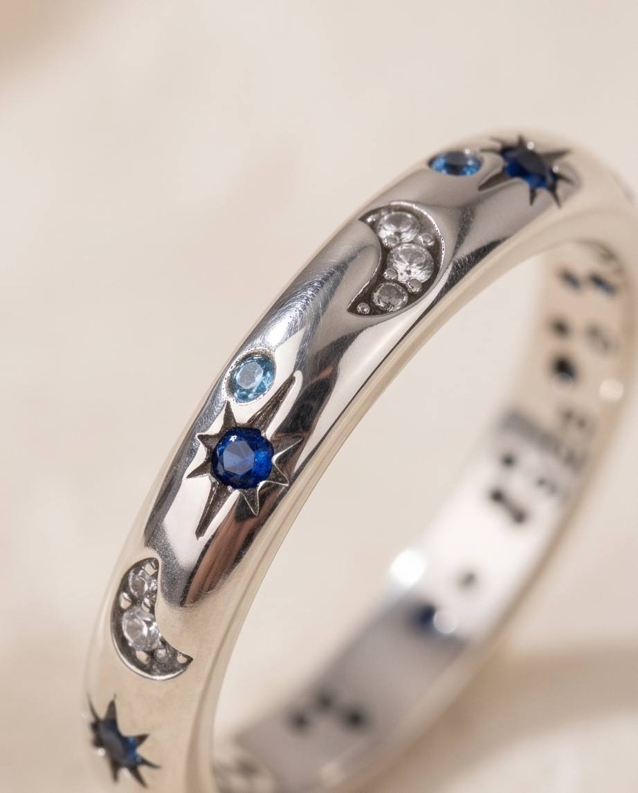 Celestial Night S925 Sterling Silver Ring