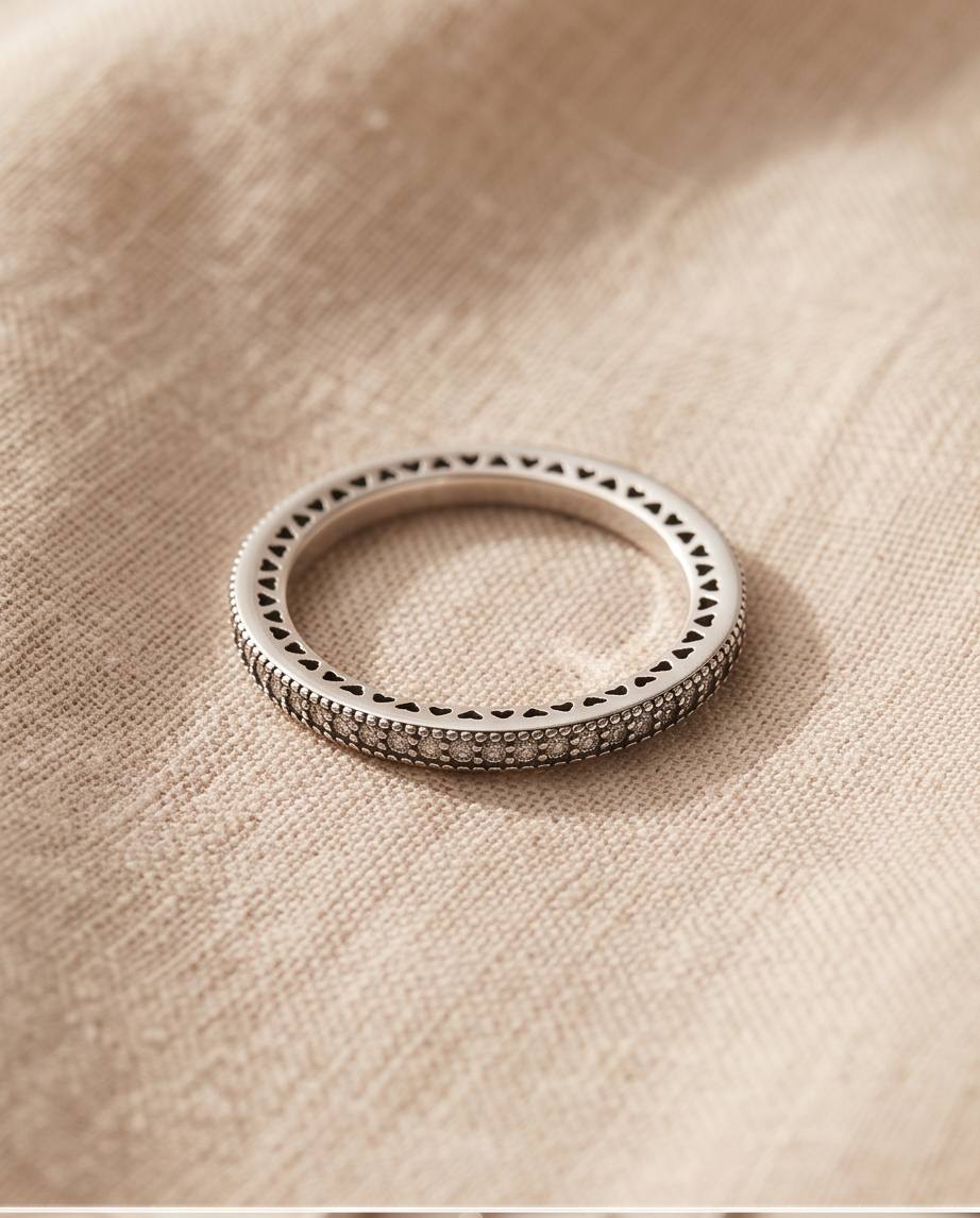 Enigma Heart S925 Sterling Silver Ring