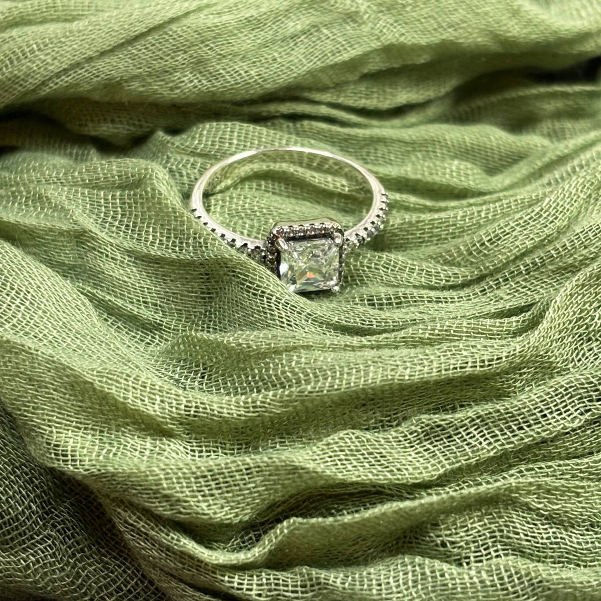 S925 Radiance Square Ring