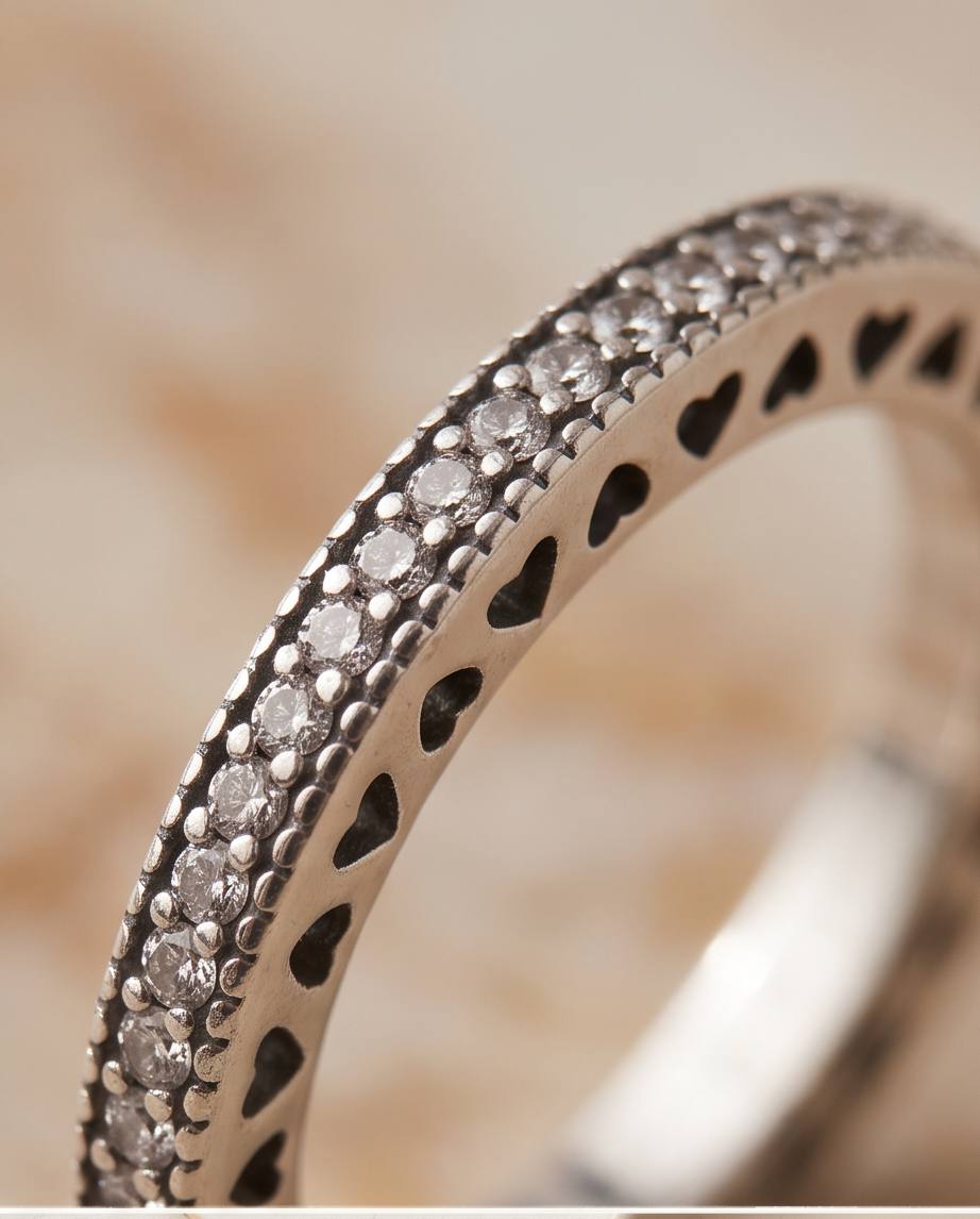Enigma Heart S925 Sterling Silver Ring