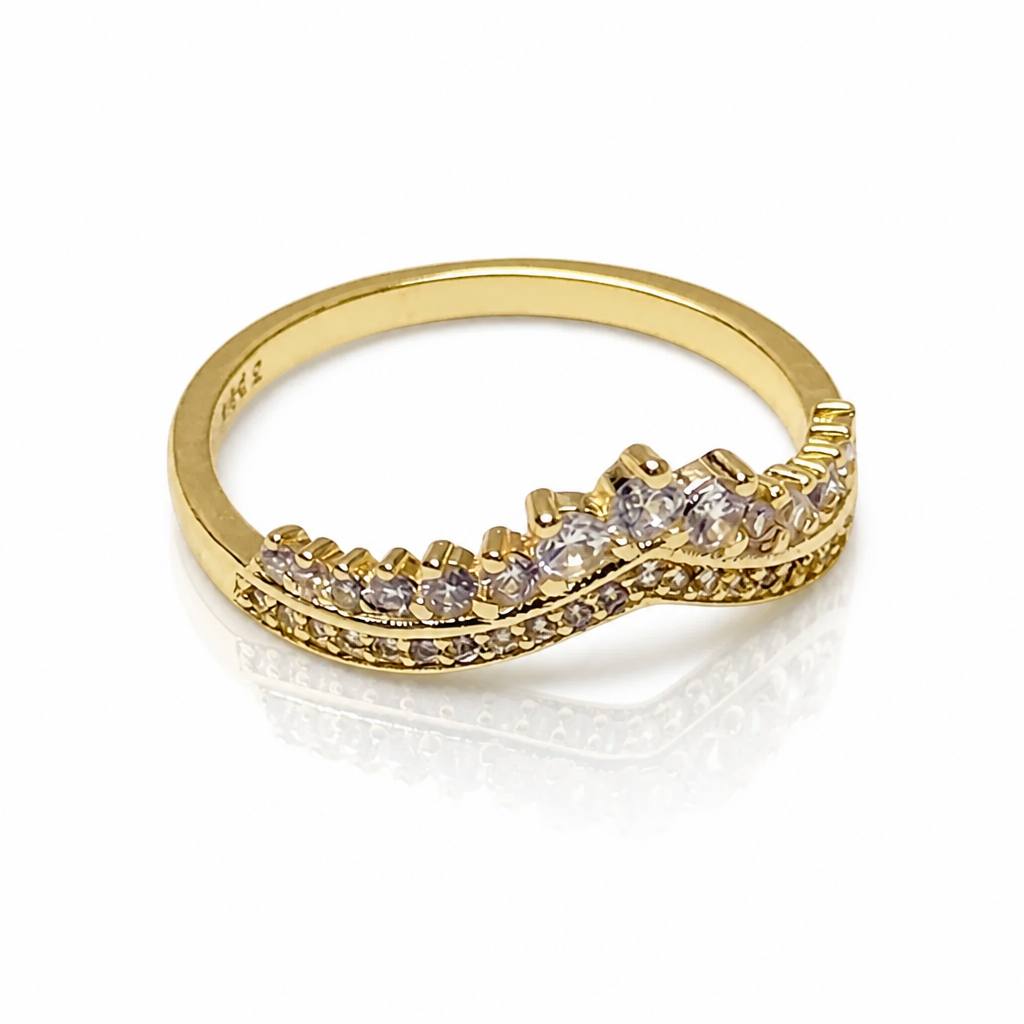 Royal Grace S925 Sterling Silver Ring Gold Plated