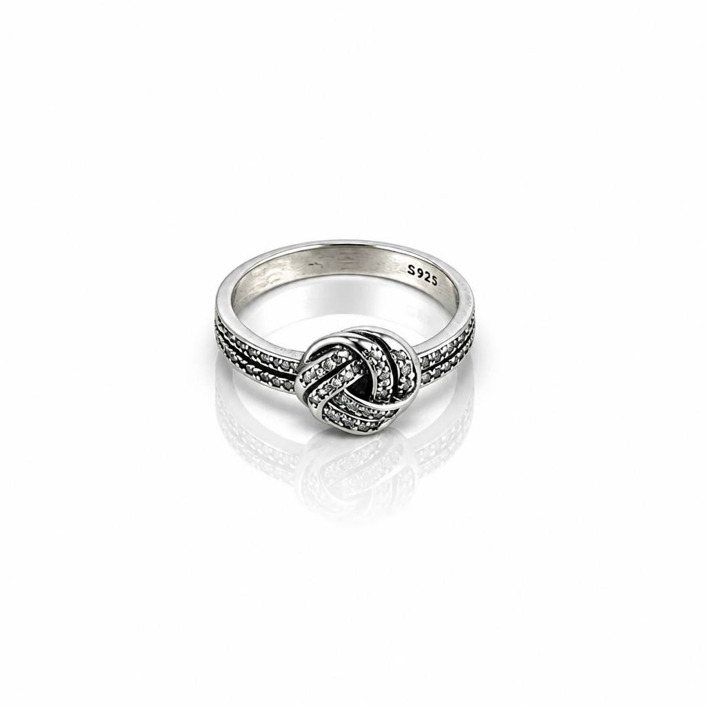 S925 Sterling Silver Love Knot Ring